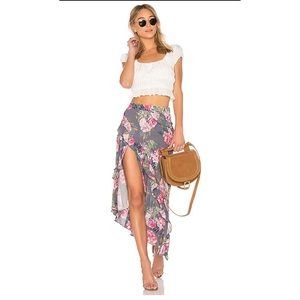 Majorelle tallulah skirt in grey floral s